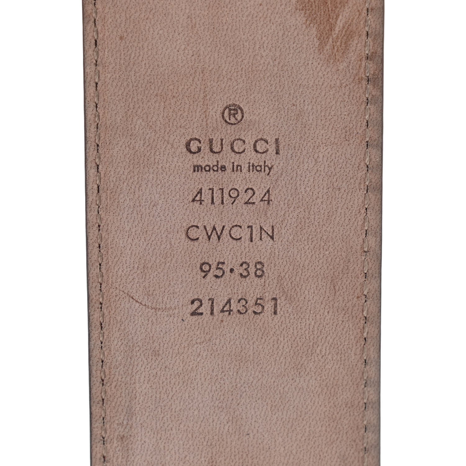 Gucci Guccissima Signature Interlocking G 40mm Belt 95 38 Hibiscus Red 5 of 6