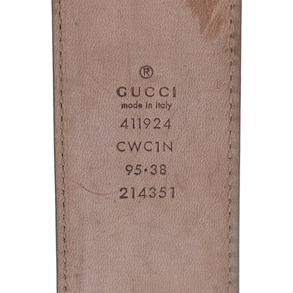 Gucci Guccissima Signature Interlocking G 40mm Belt 95 38 Hibiscus Red 5 of 6