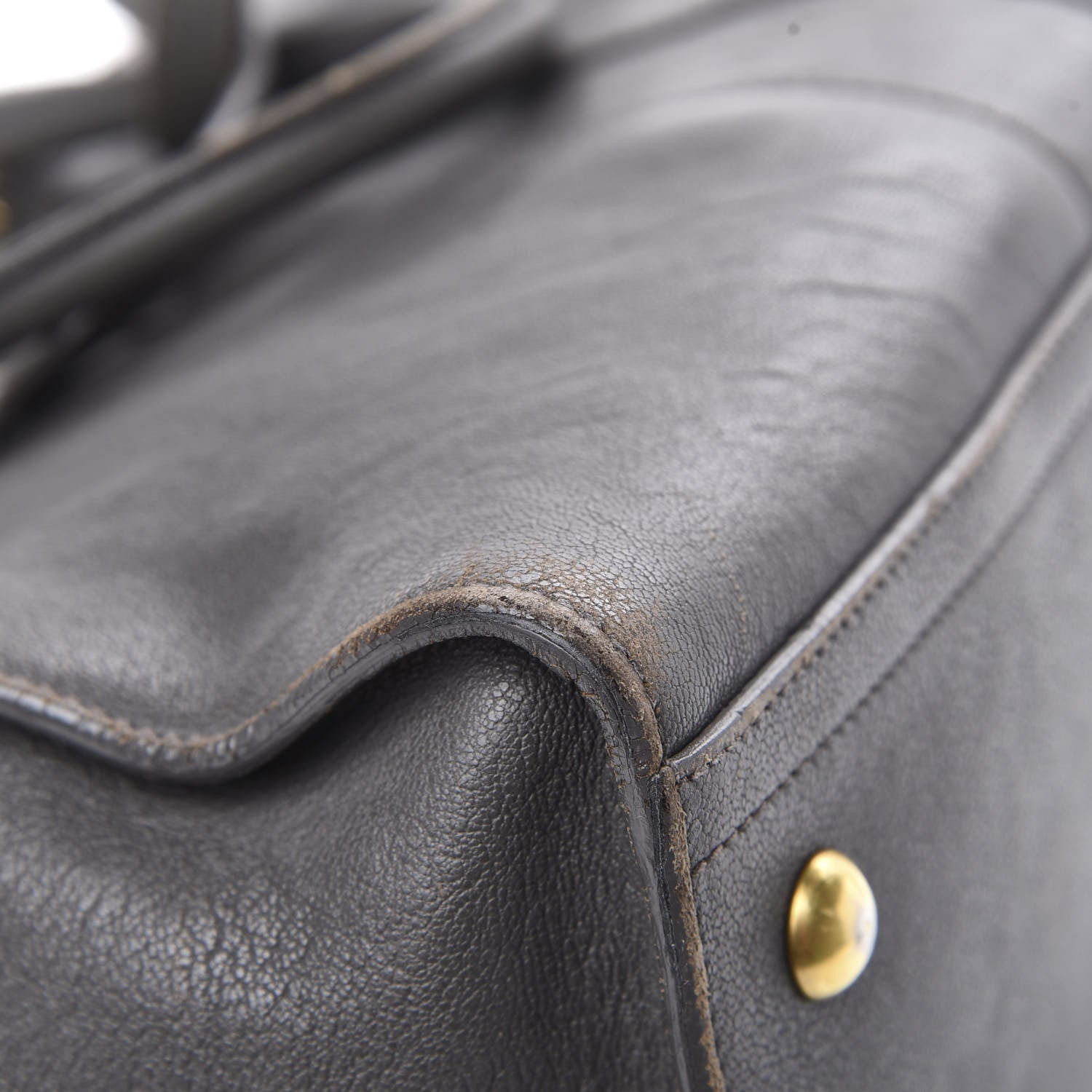 Saint Laurent Sheepskin Small Cabas ChYc Grey 14 of 17