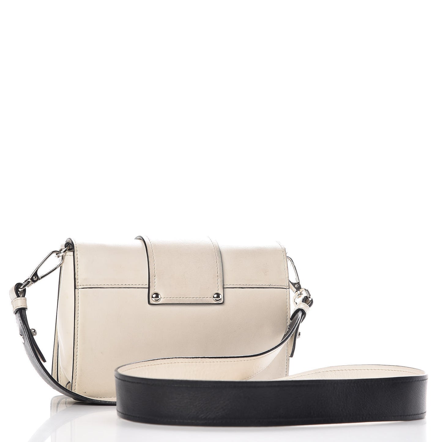 City Calf Plex Ribbon Bag White Black