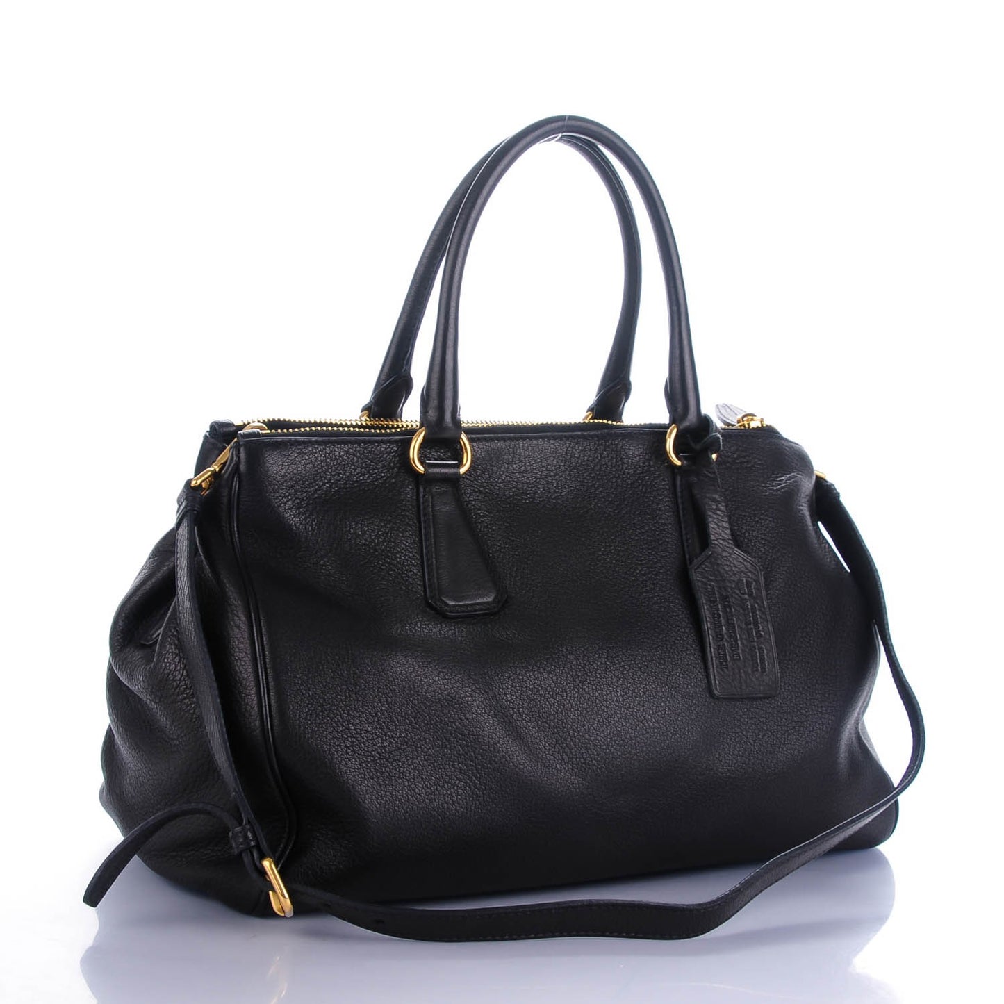 Cervo Double Zip Satchel Nero Black