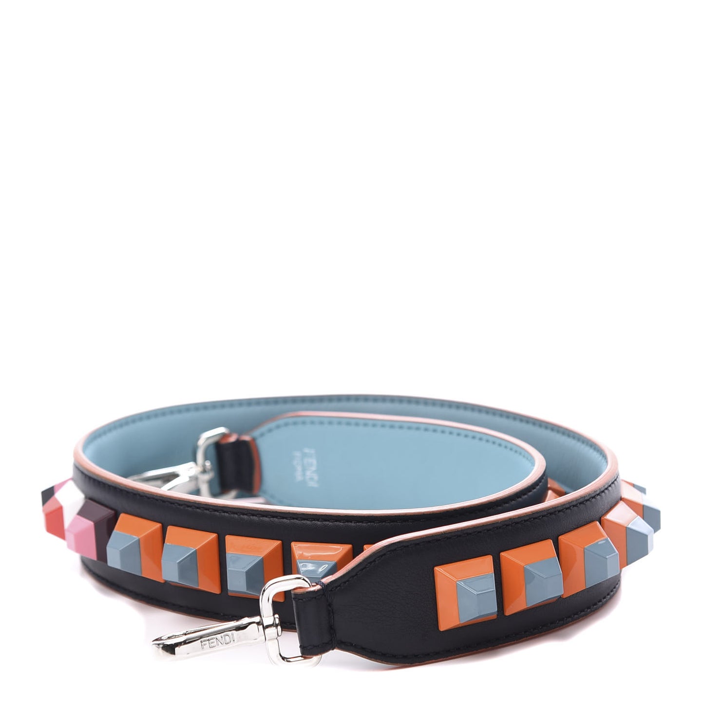 Calfskin Studded Strap You Navy Multicolor