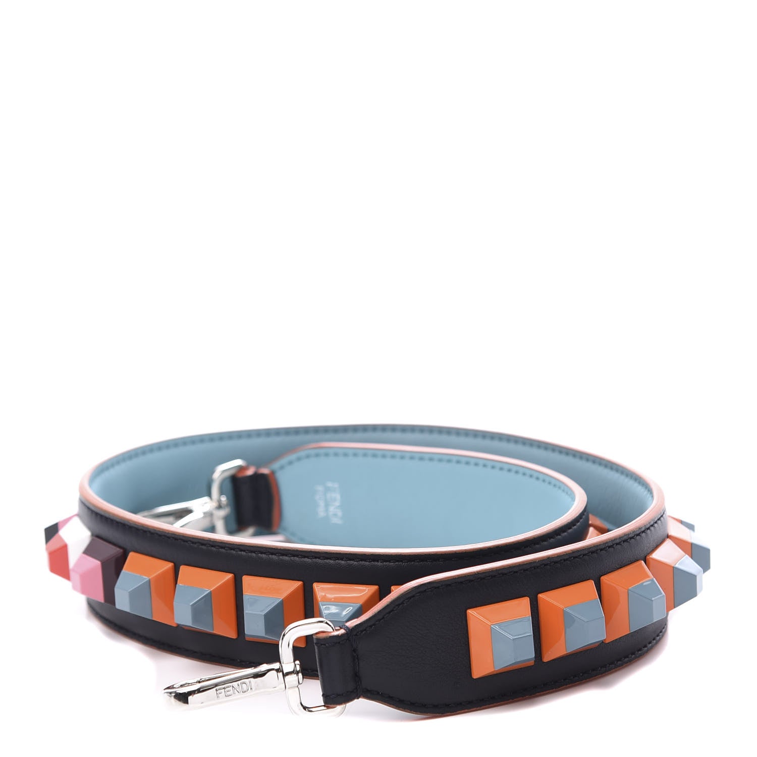 Fendi Calfskin Studded Strap You Navy Multicolor 1 of 4
