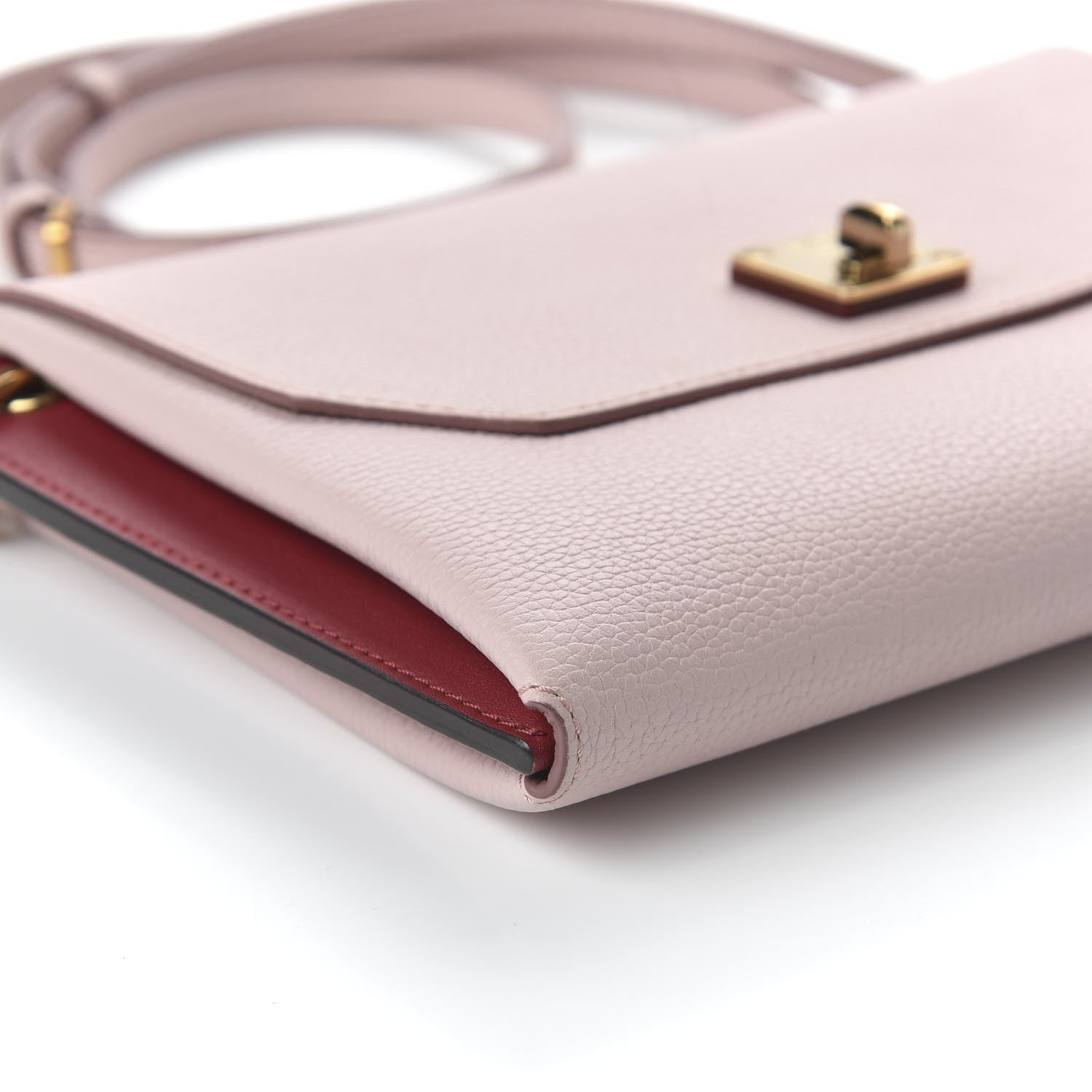 MCM Grained Calfskin Small Milla Clutch Pale Mauve 6 of 9