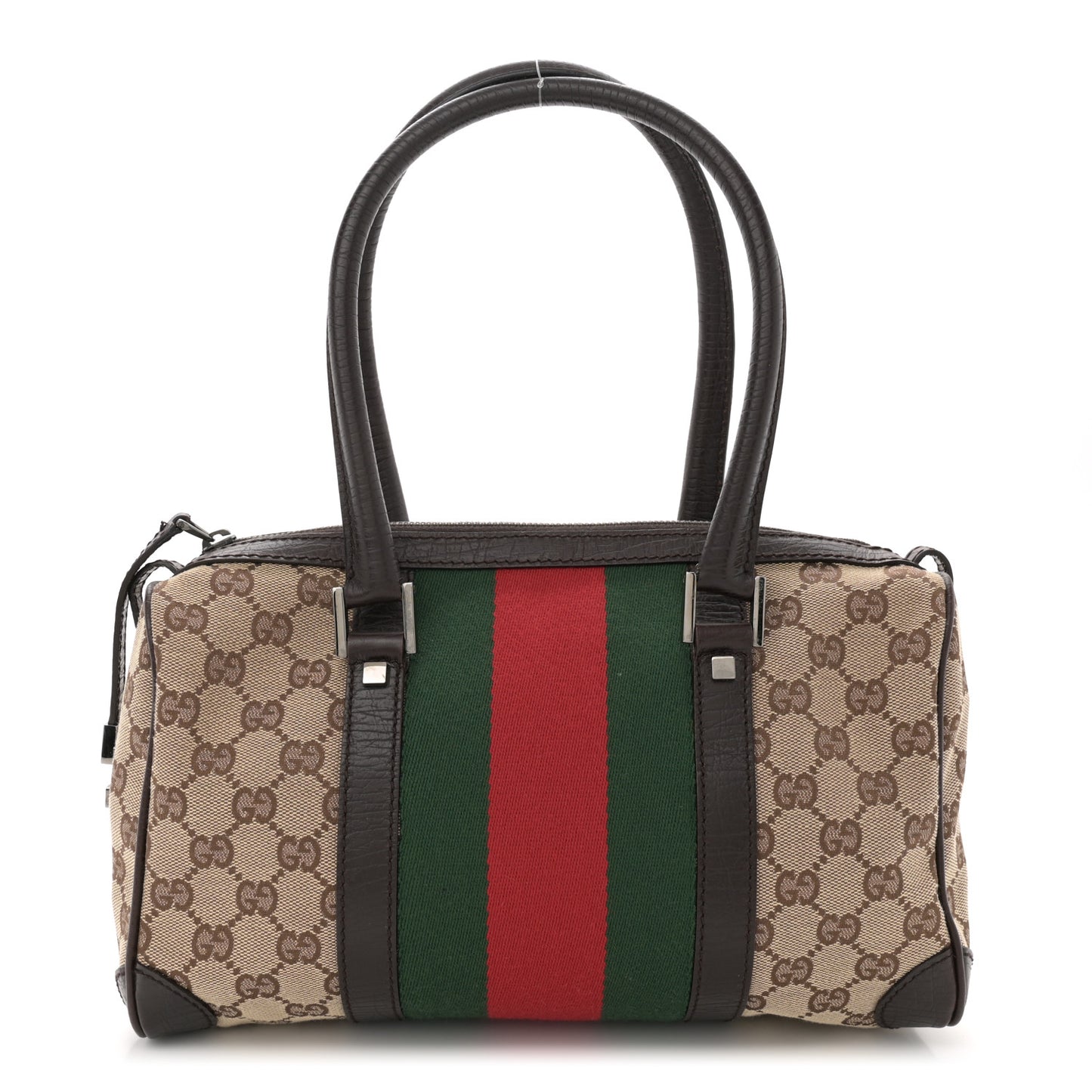 Monogram Vintage Web Mini Boston Dark Brown