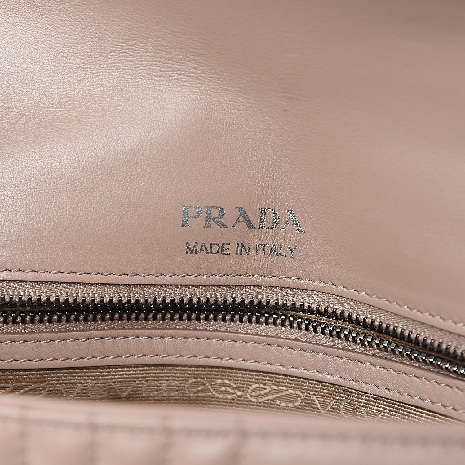 Prada Soft Calfskin Impunture Diagramme Medium Chain Flap Shoulder Bag Cipria 6 of 9