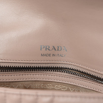 Prada Soft Calfskin Impunture Diagramme Medium Chain Flap Shoulder Bag Cipria 6 of 9