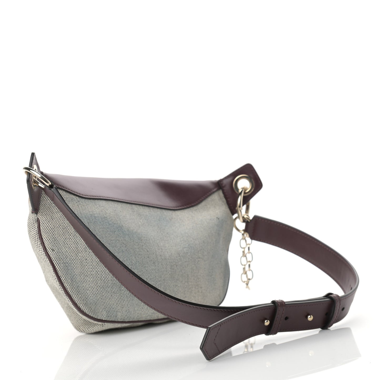 Canvas Logo Bond Belt Bag Aubergine