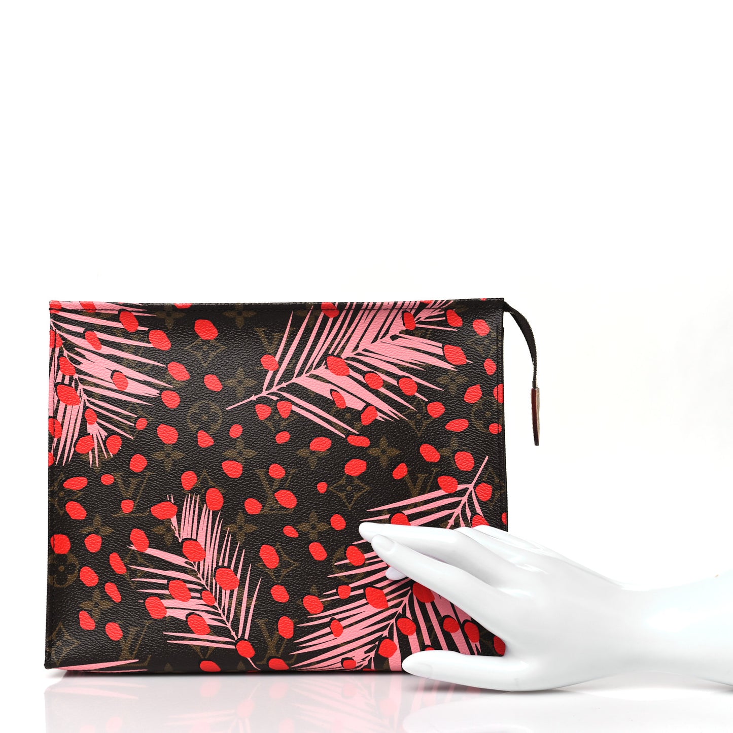 Monogram Jungle Dots Toiletry Pouch 26 Sugar Pink Poppy