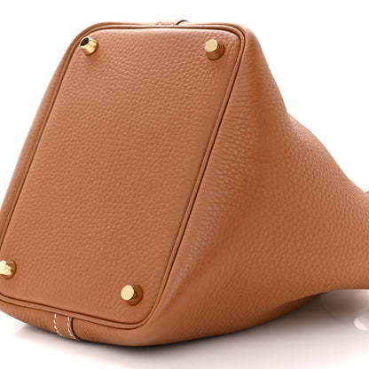 Hermes Taurillon Clemence Picotin Lock 18 PM Gold 10 of 12