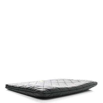 Chanel Caviar Quilted Medium Cosmetic Case Black 5 of 9