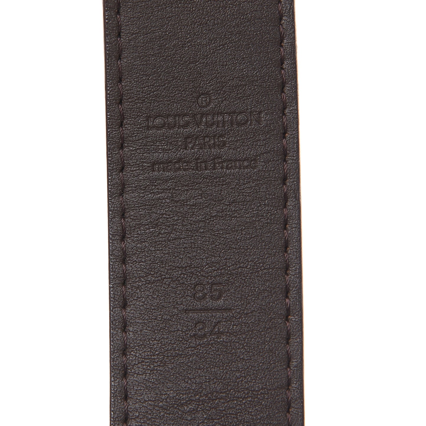 Damier Ebene LV Paris Buckle Belt 85 34