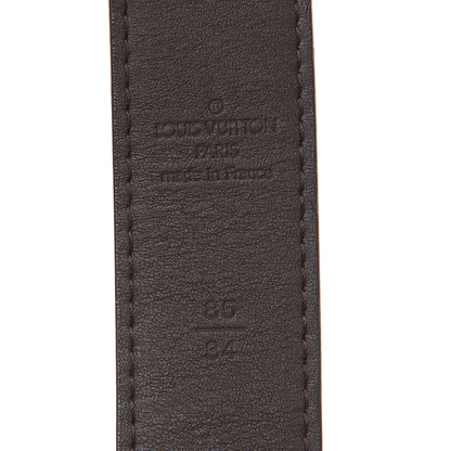 Louis Vuitton Damier Ebene LV Paris Buckle Belt 85 34 5 of 8