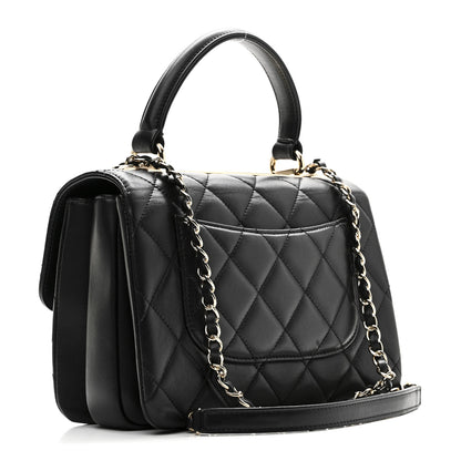 Chanel Lambskin Quilted Small Trendy CC Dual Handle Flap Bag Black 3 of 10