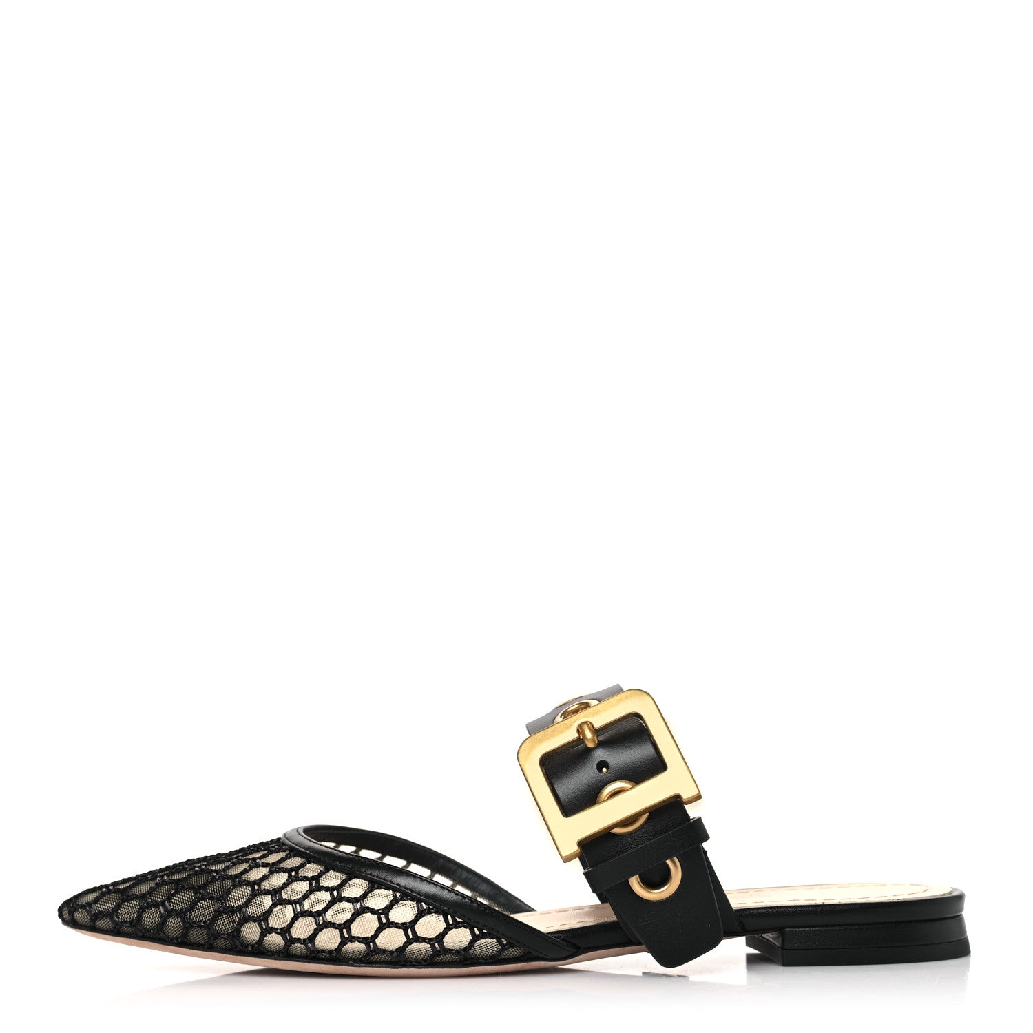 Christian Dior Resille D-Dior Mule Flats 36.5 Black 1 of 7
