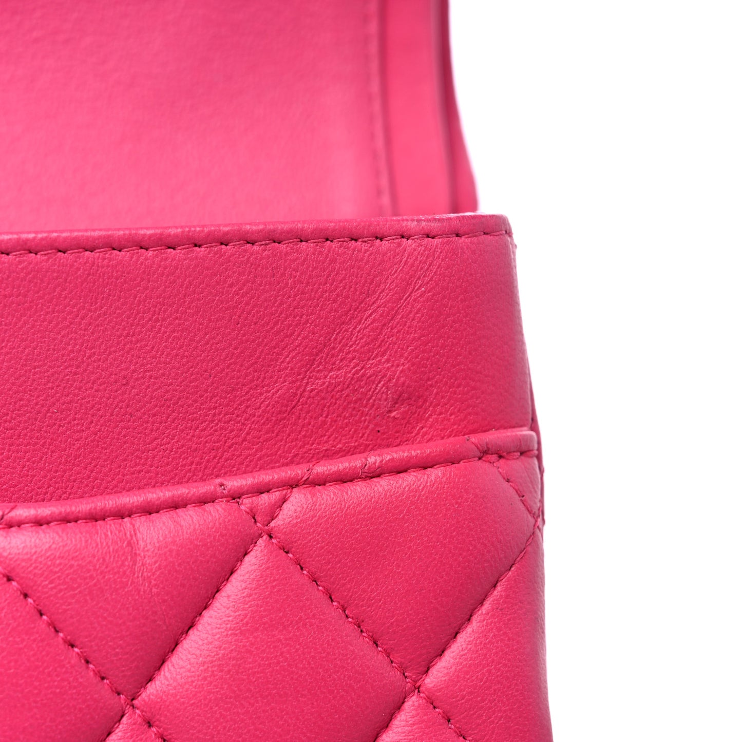 Lambskin Quilted Medium Double Flap Pink