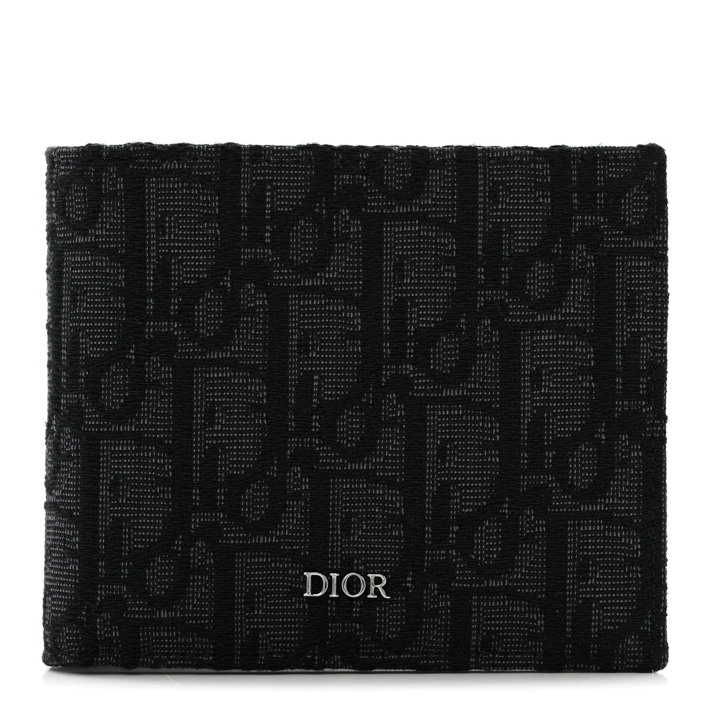 Oblique Jacquard Bi-Fold Wallet Black