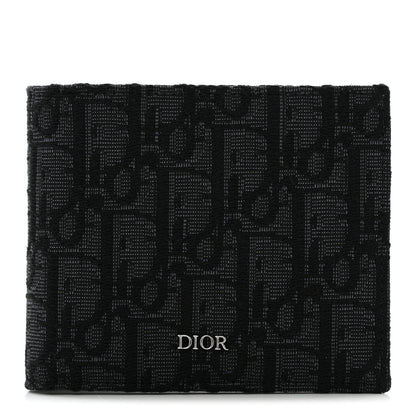 Christian Dior Oblique Jacquard Bi-Fold Wallet Black 1 of 7