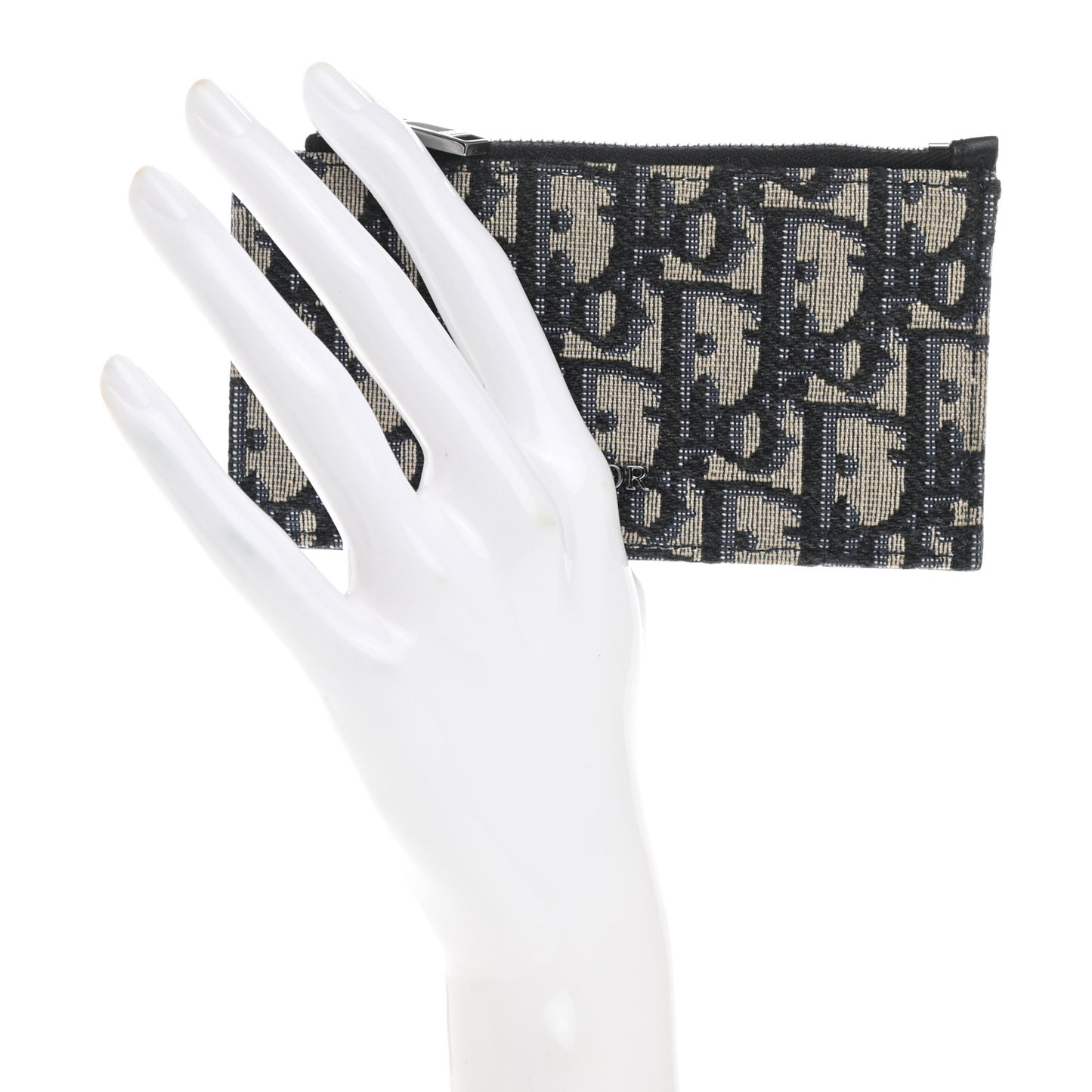 Oblique Dior Pouch Wallet Navy Blue