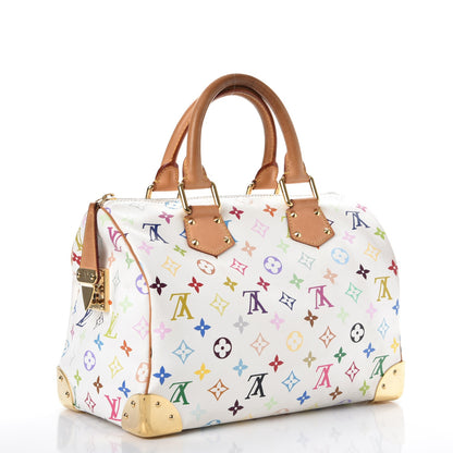 Louis Vuitton Monogram Multicolor Speedy 30 White 3 of 9