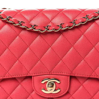 Chanel Caviar Quilted Medium Double Flap Red 8 of 10