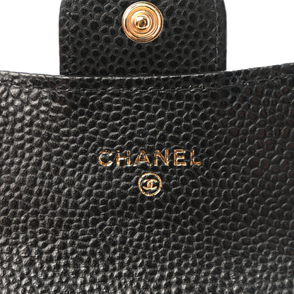 Chanel Caviar Quilted Flap Card Holder Wallet Black 6 of 9