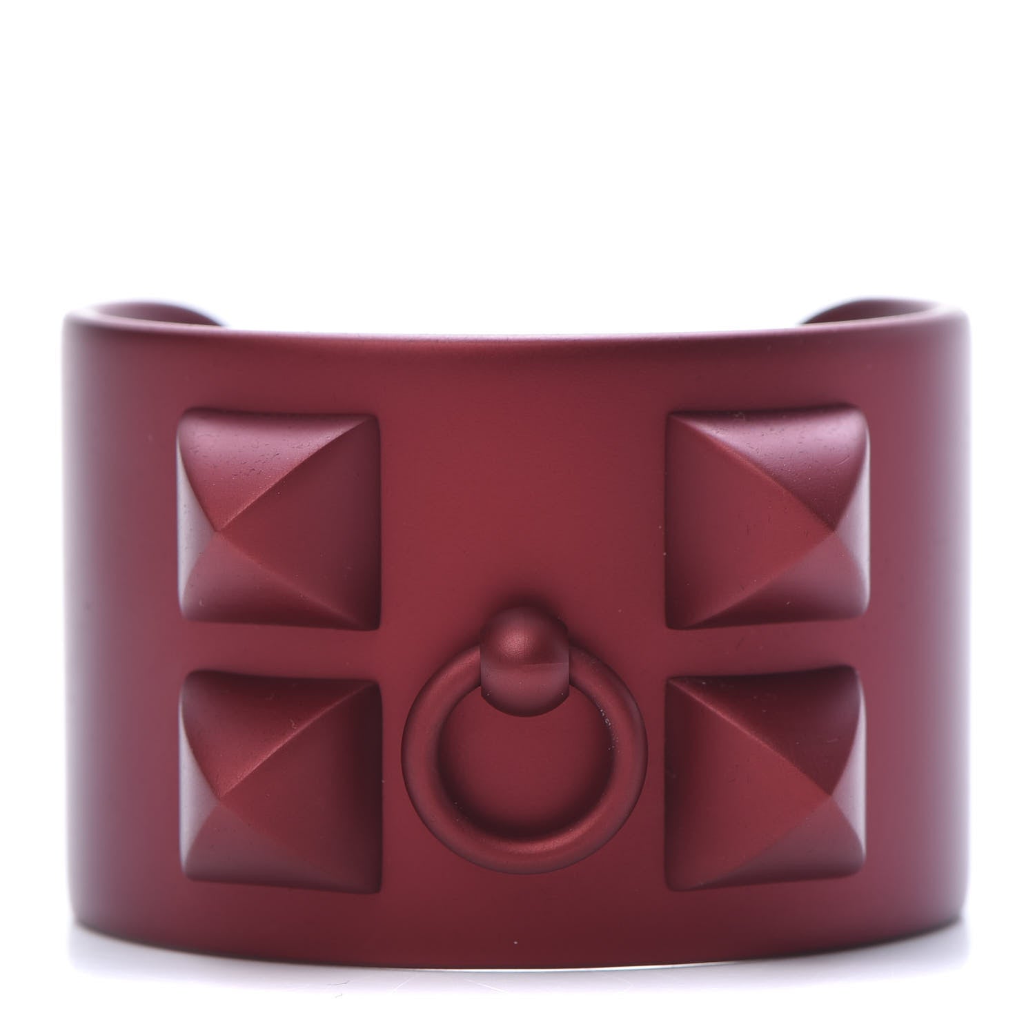 Hermes Aluminium Sunset Collier De Chien CDC Bracelet T2 Rouge H 1 of 5