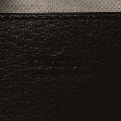 Gucci GG Supreme Monogram Textured Dollar Calfskin Web Ophidia Wristlet Shoulder Bag Beige Ebony New Acero 7 of 11