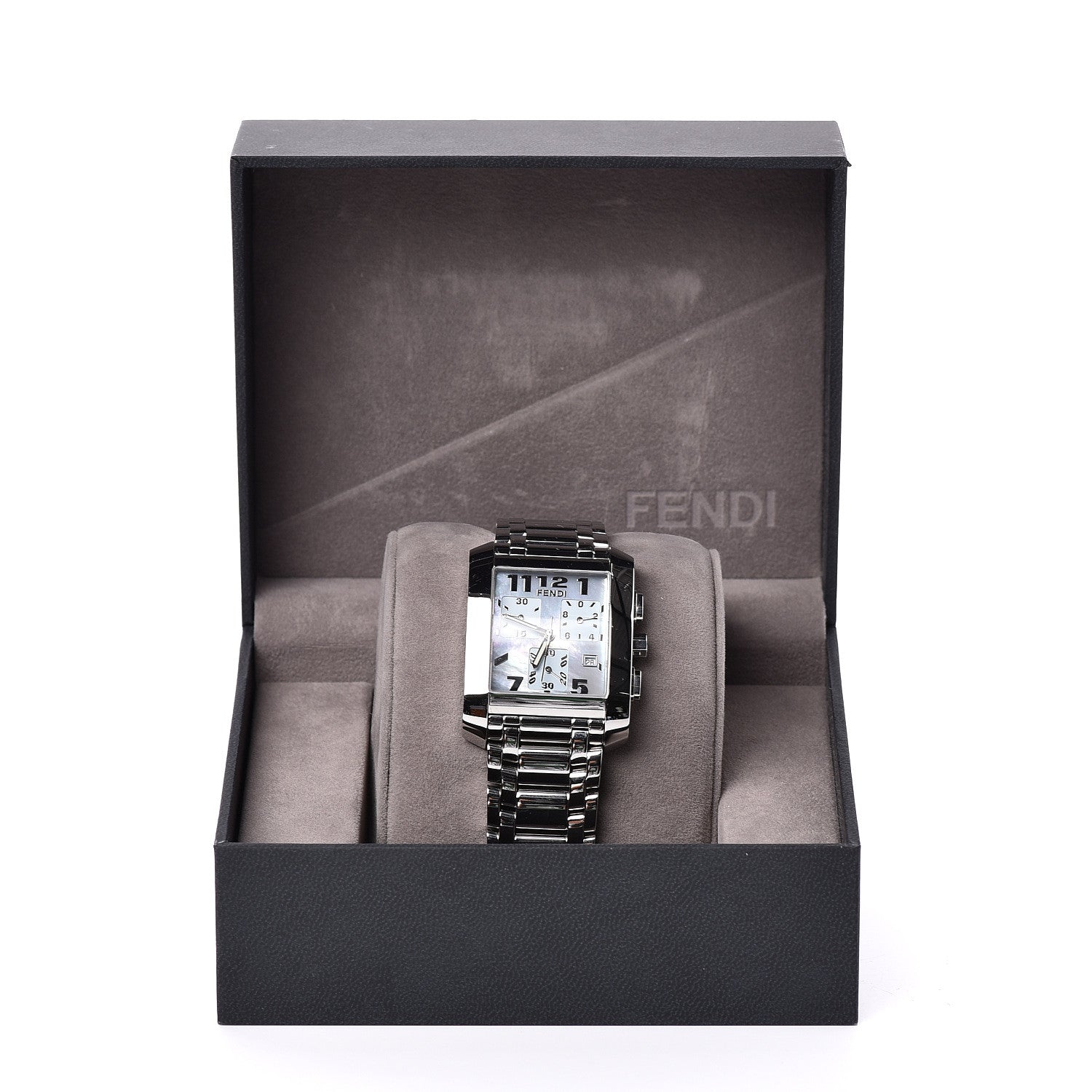 Fendi Stainless Steel Mother of Pearl 32mm Classico Chronograph Quartz Watch 6 of 6