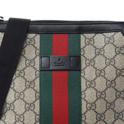Gucci GG Supreme Monogram Web Messenger Bag Black 10 of 10