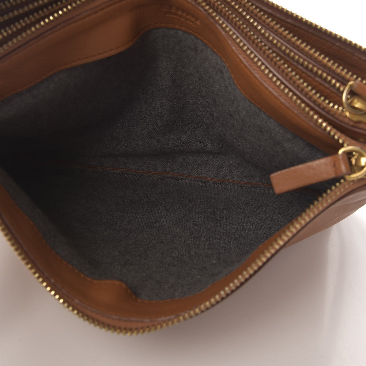 Lambskin Large Trio Crossbody Bag Camel