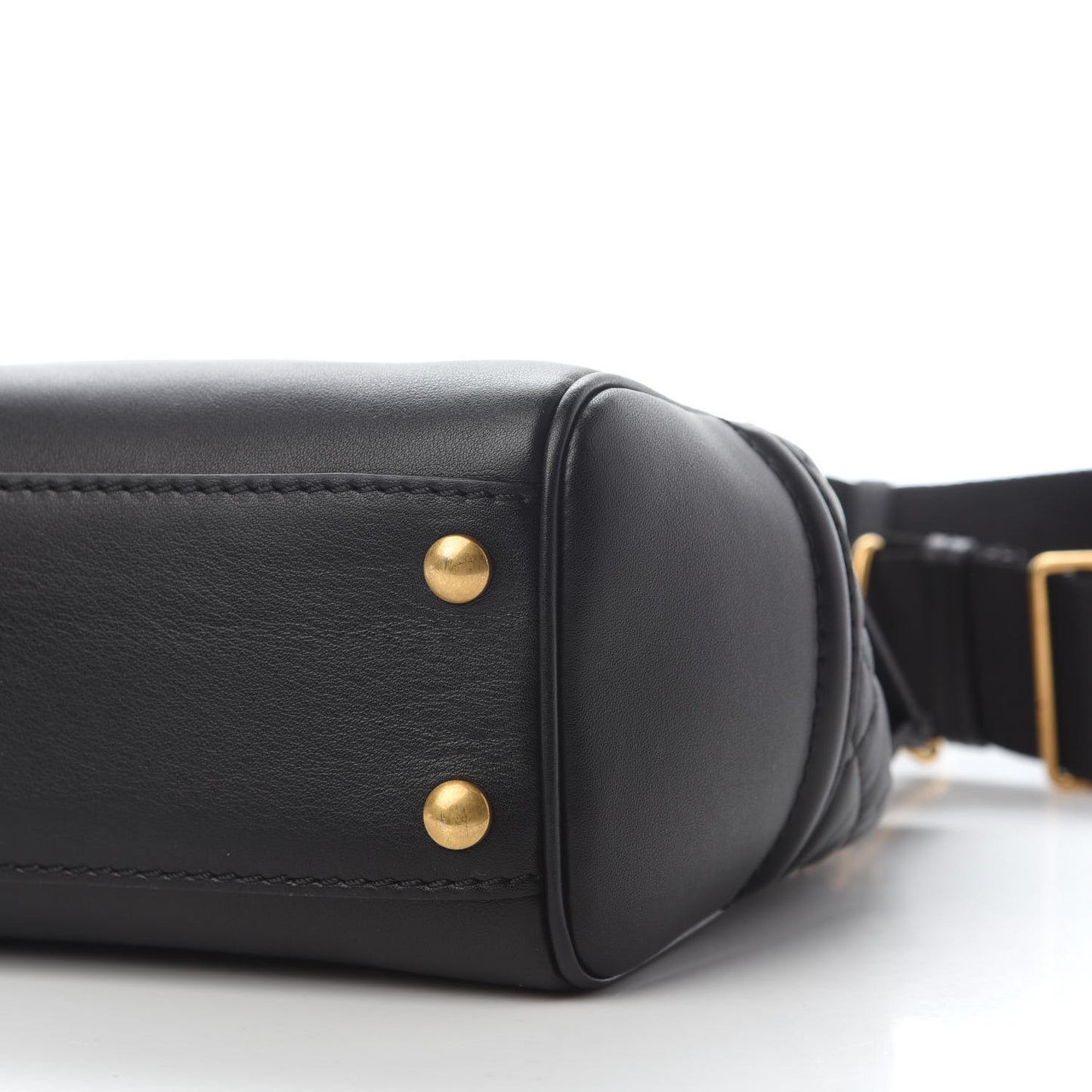 Vitello Quilted Medium Palazzo Empire Bag Black