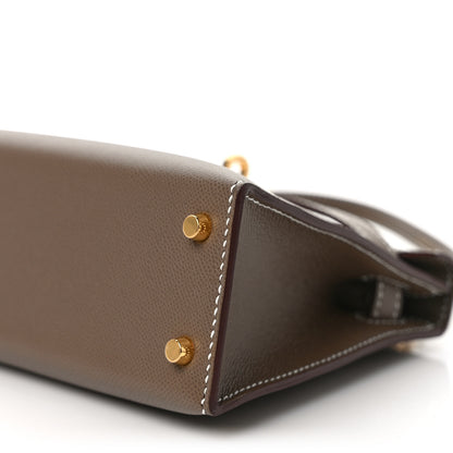 Hermes Epsom Mini Kelly Sellier 20 Etoupe 8 of 9