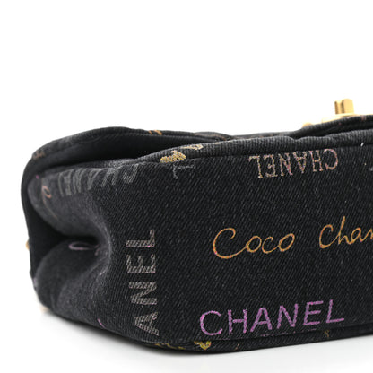 Chanel Denim Quilted Denim Mood Mini Rectangular Flap Black Multicolor 8 of 9