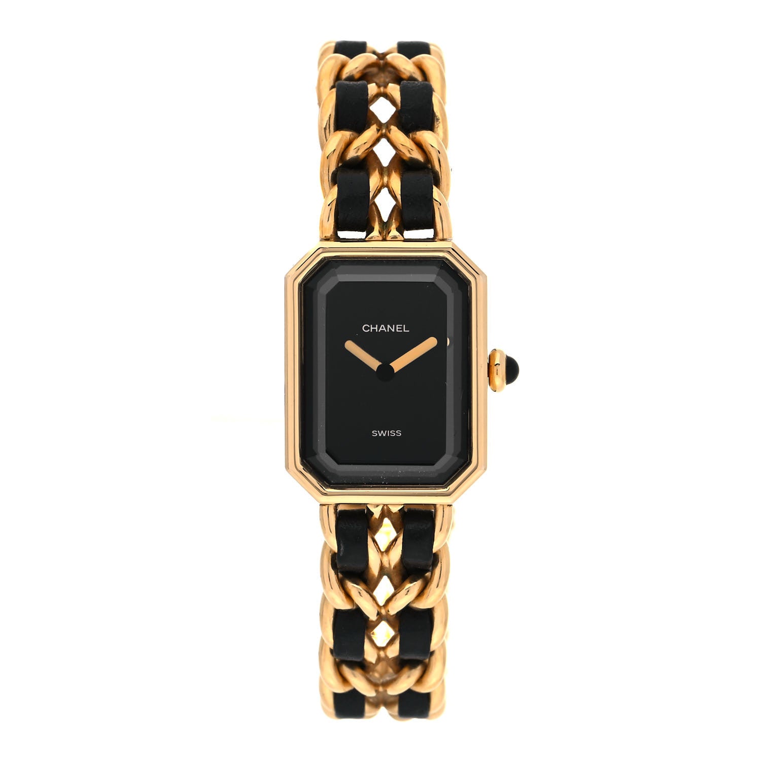 Chanel Stainless Steel Lambskin 20mm Chain Premiere Quartz Watch Gold L 1 of 4