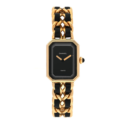 Chanel Stainless Steel Lambskin 20mm Chain Premiere Quartz Watch Gold L 1 of 4