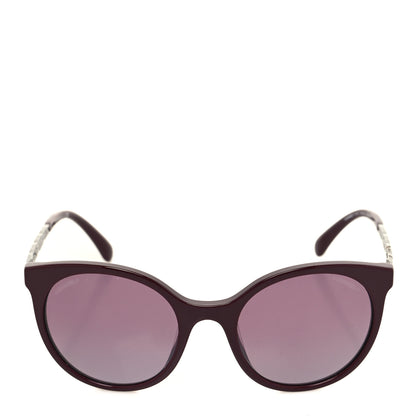 Chanel Acetate Metal Pantos Sunglasses 5440 Dark Red Pink 2 of 8