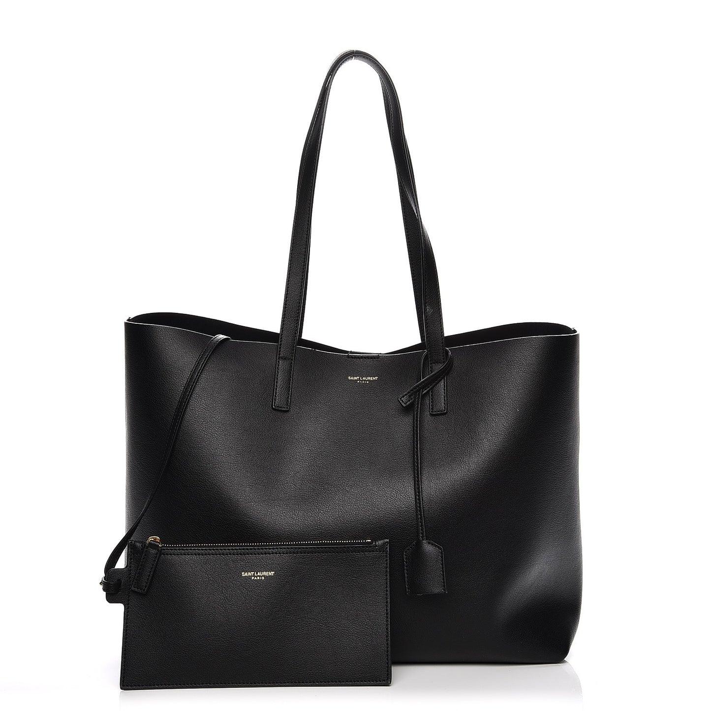 Calfskin Large Shopping Tote Black