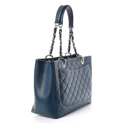 Chanel Caviar Grand Shopping Tote GST Dark Blue 3 of 12