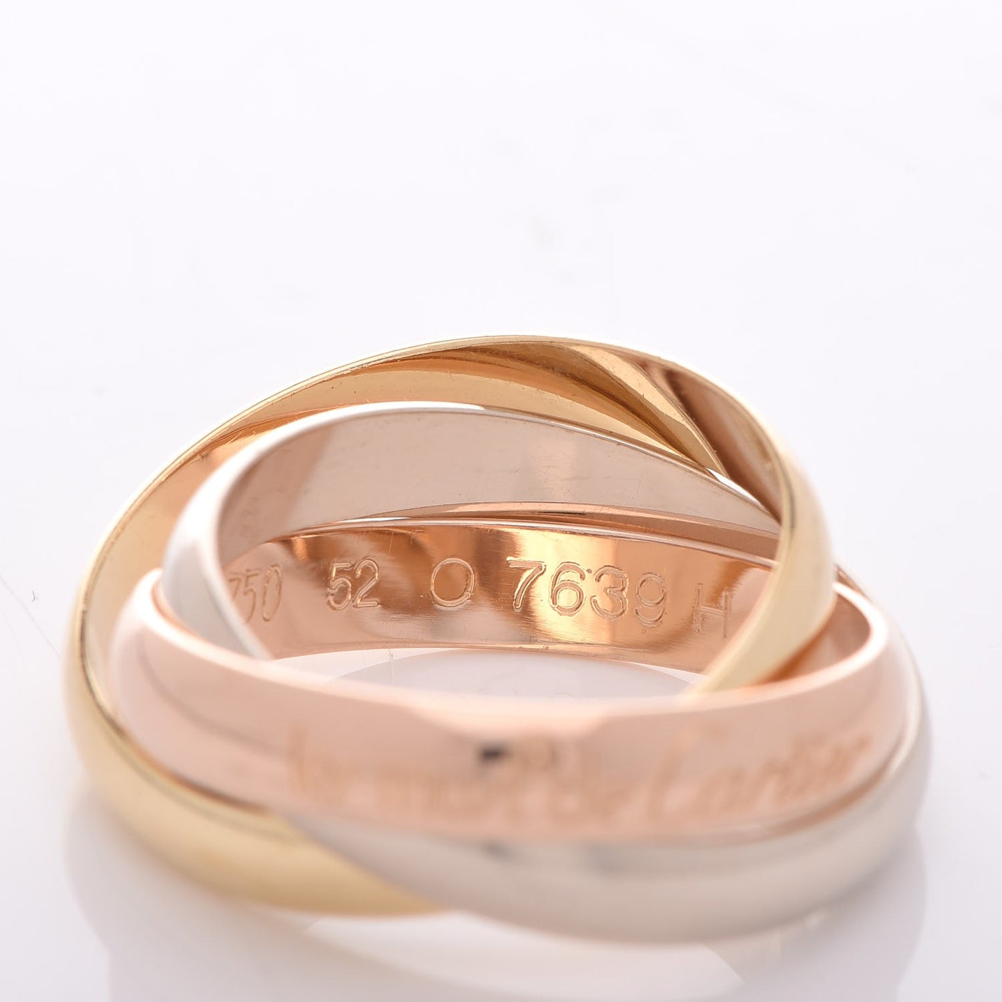 18K Pink Yellow White Gold Les Must De Trinity Ring 52 6
