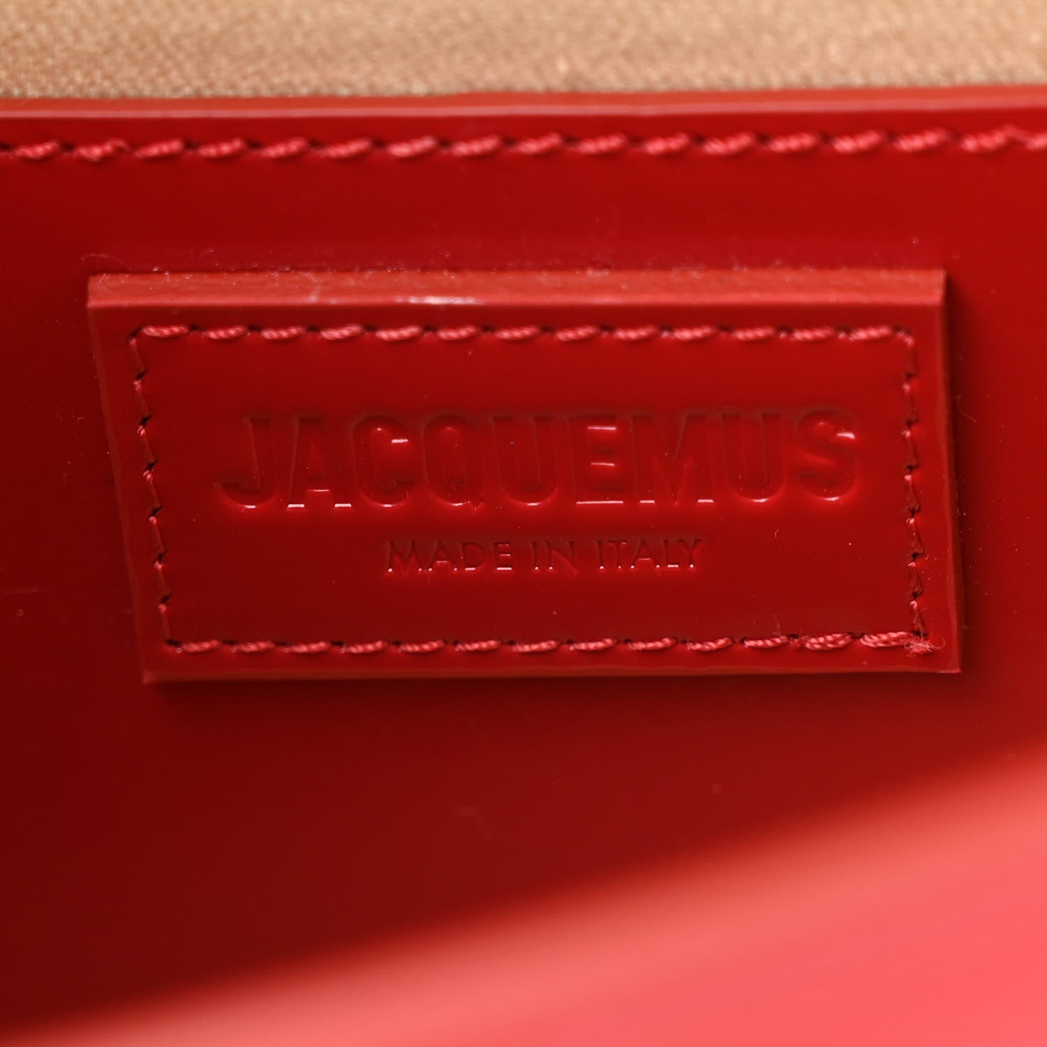 Jacquemus Glazed Calfskin Le Bambino Long Red 6 of 11