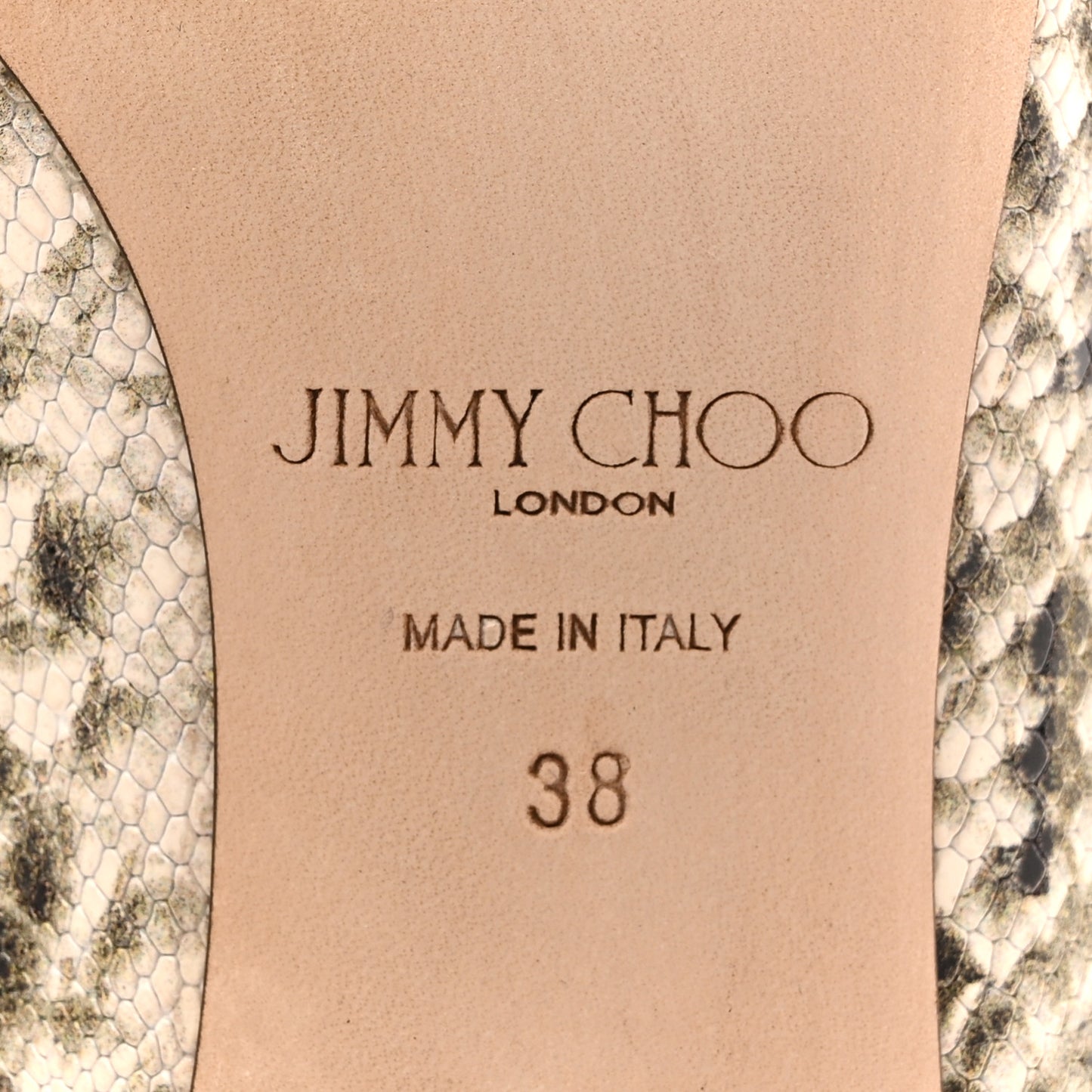 Snakeskin Embossed Crystal Bing 65 Pumps 38 Roccia