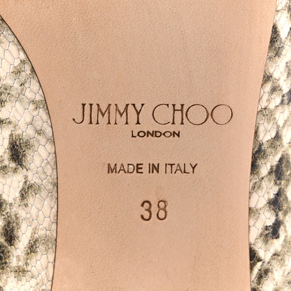 Jimmy Choo Snakeskin Embossed Crystal Bing 65 Pumps 38 Roccia 8 of 9