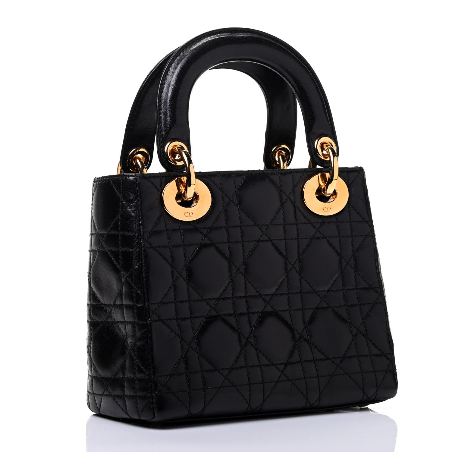 Christian Dior Lambskin Cannage Mini Lady Dior Black 2 of 4