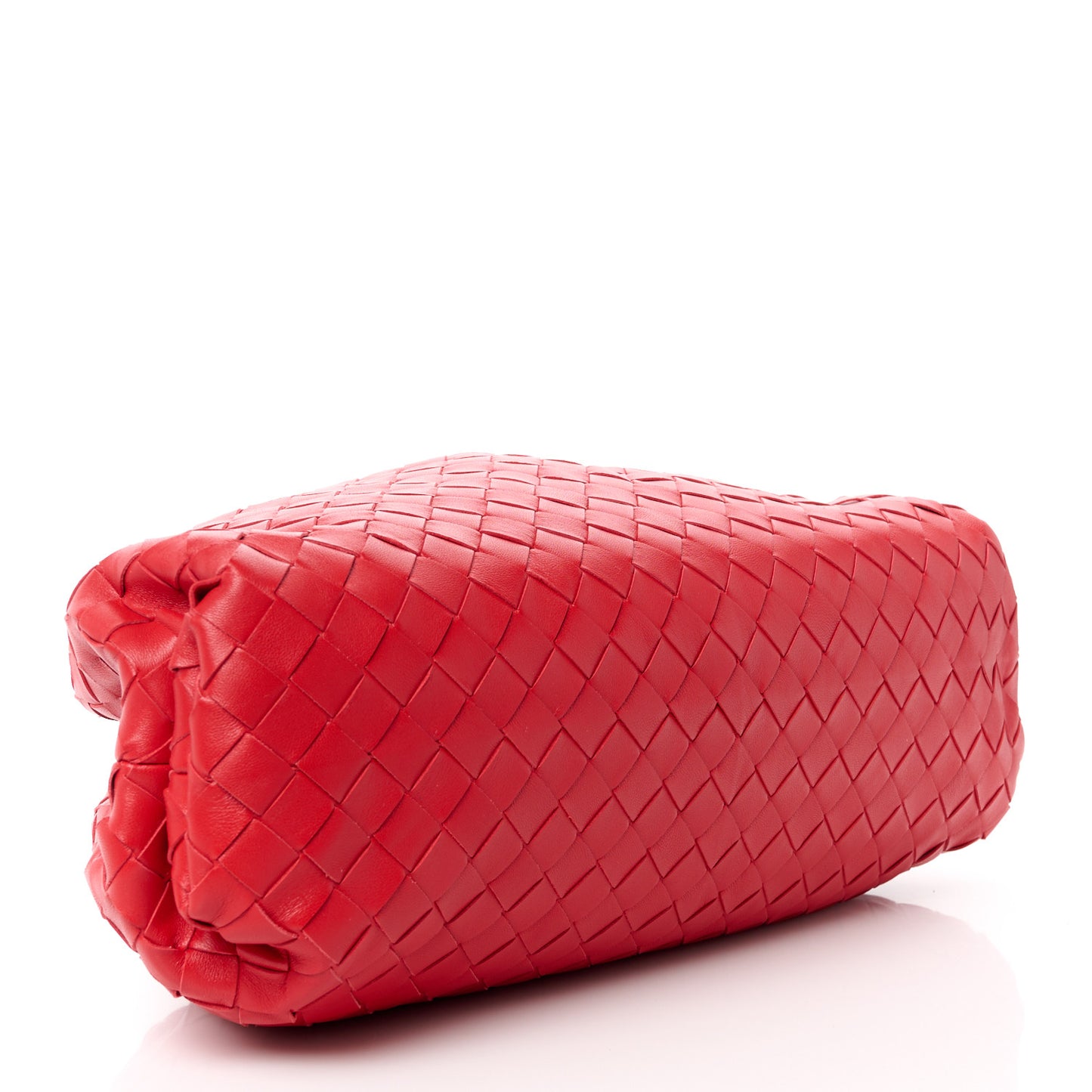 Nappa Maxi Intrecciato The Pouch Oversized Clutch Bright Red