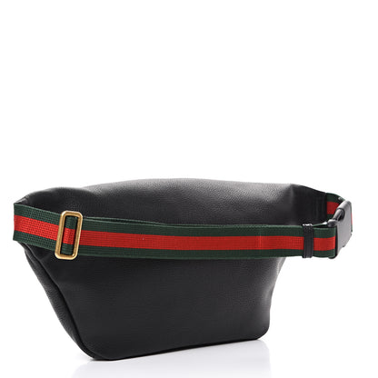 Gucci Grained Calfskin Logo Belt Bag Black 2 of 9