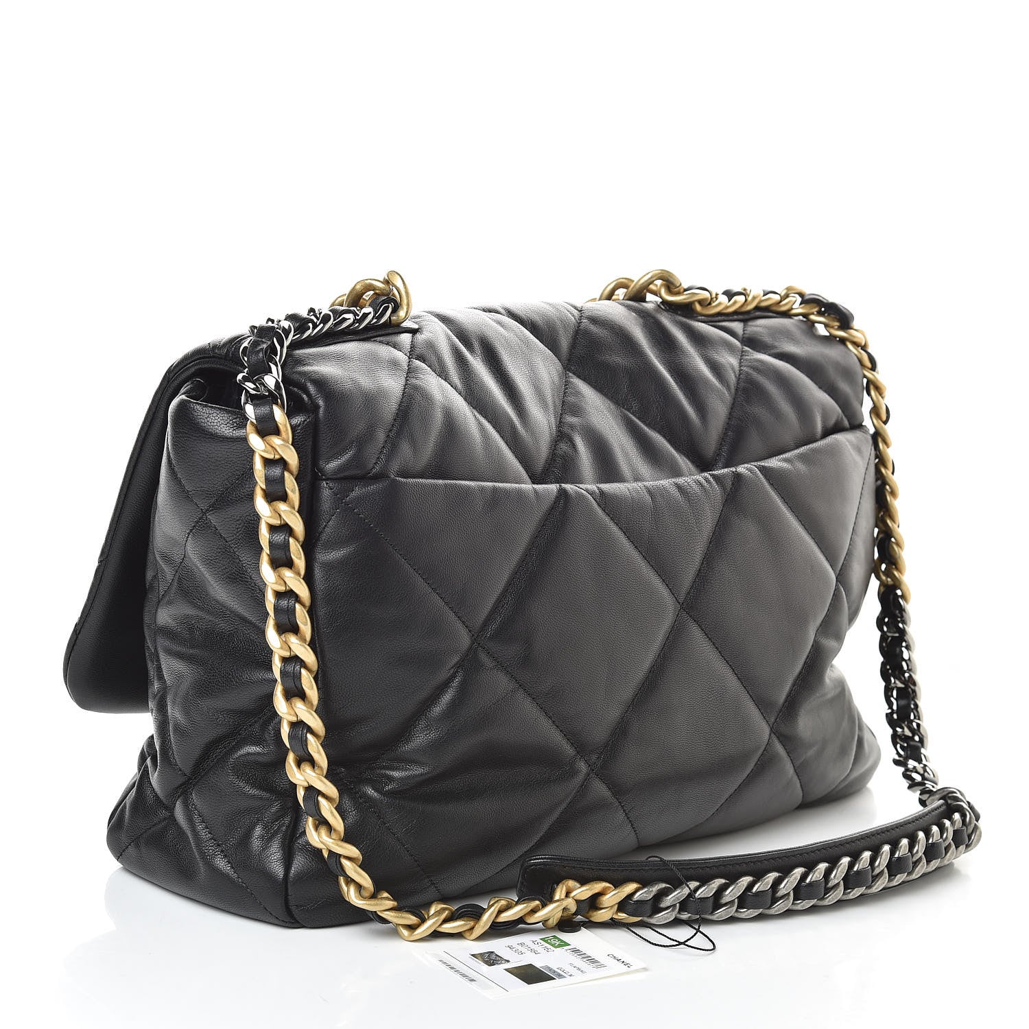 Chanel Goatskin Quilted Maxi 19 Flap Black 3 of 14