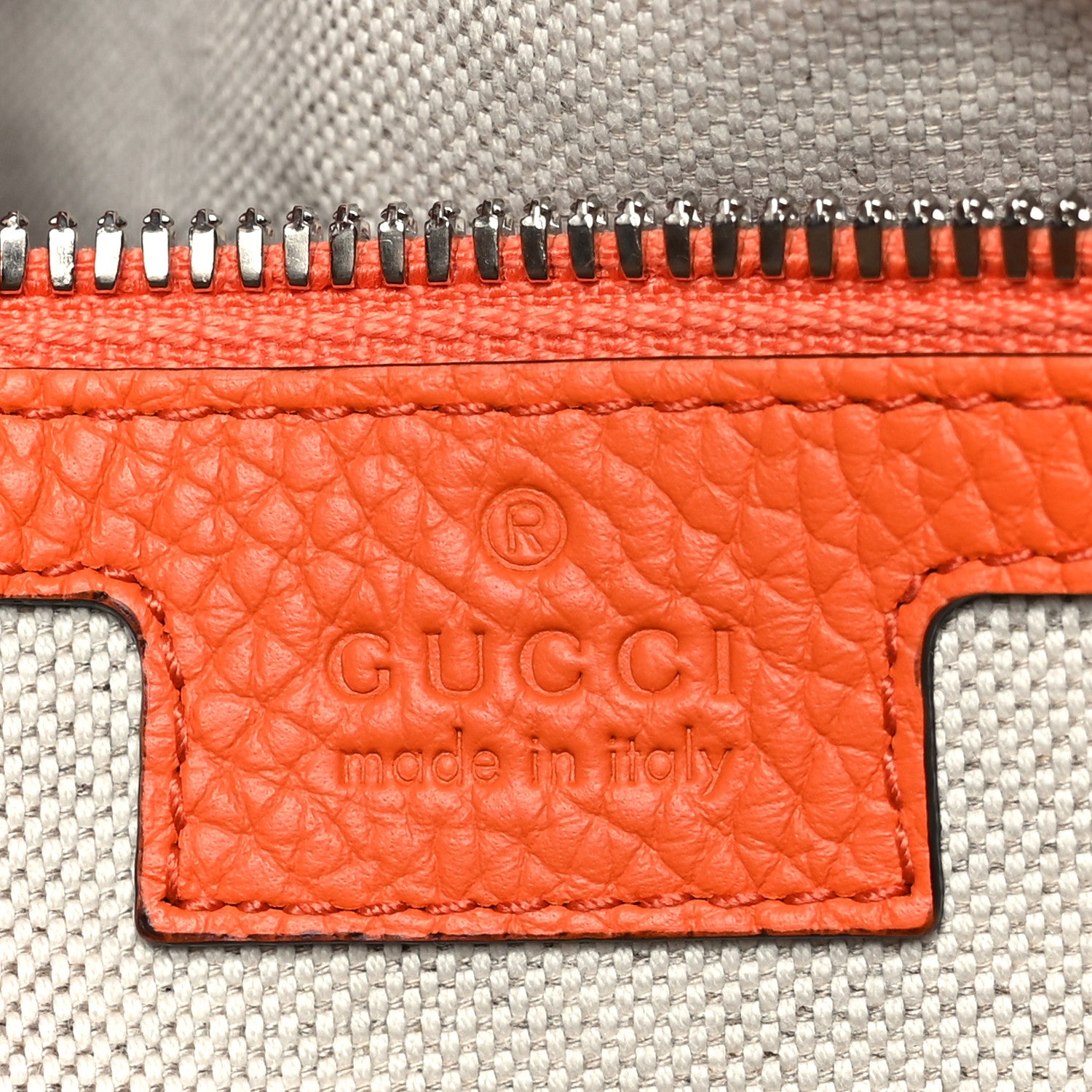 Gucci Piuma Calfskin Jumbo GG Embossed Large Duffle Bag Good Orange 6 of 10