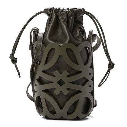 Loewe Smooth Calfskin Small Anagram Cutout Drawstring Bag Tea Dust Glaze 1 of 13