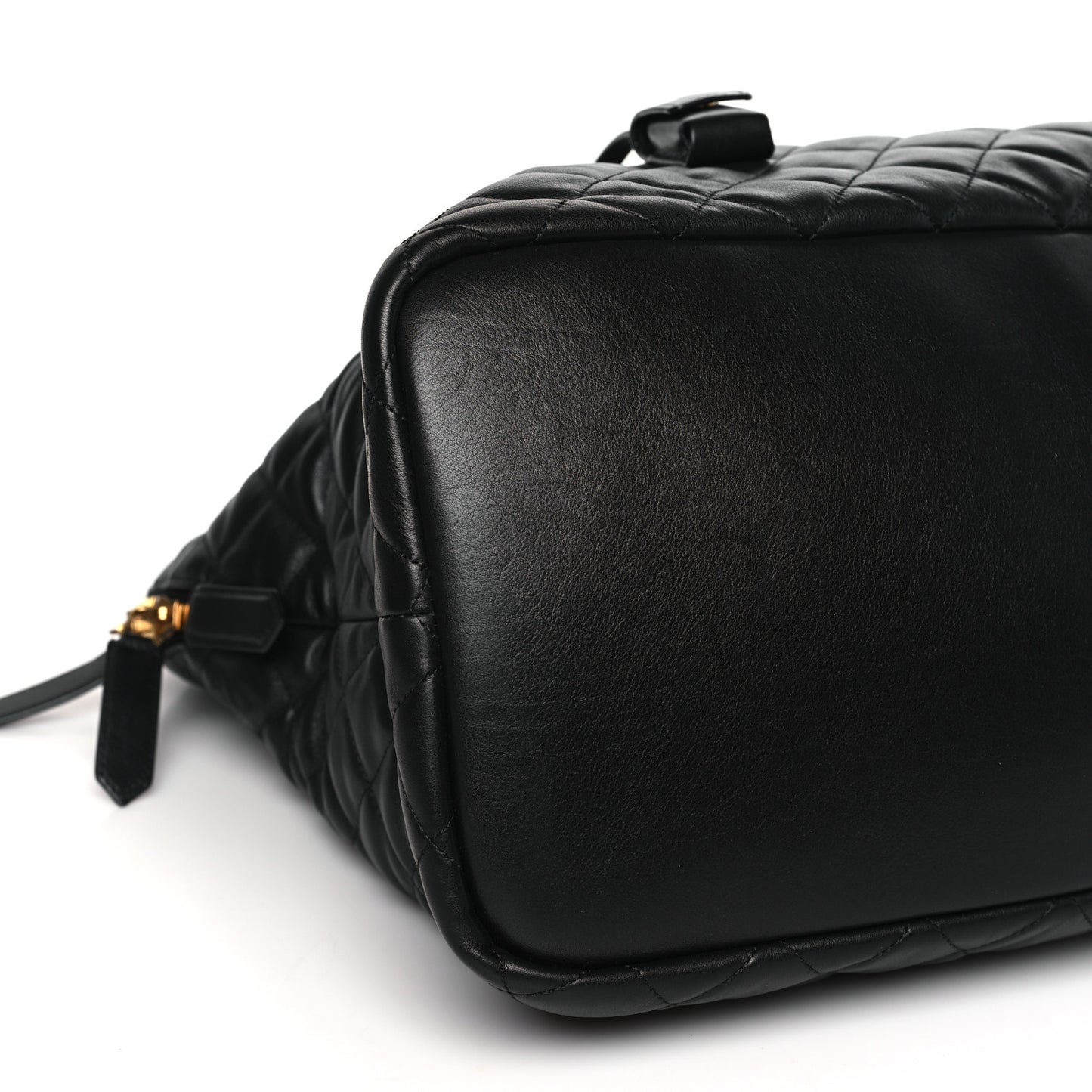 Calfskin Quilted ES Giant Travel Bag Black